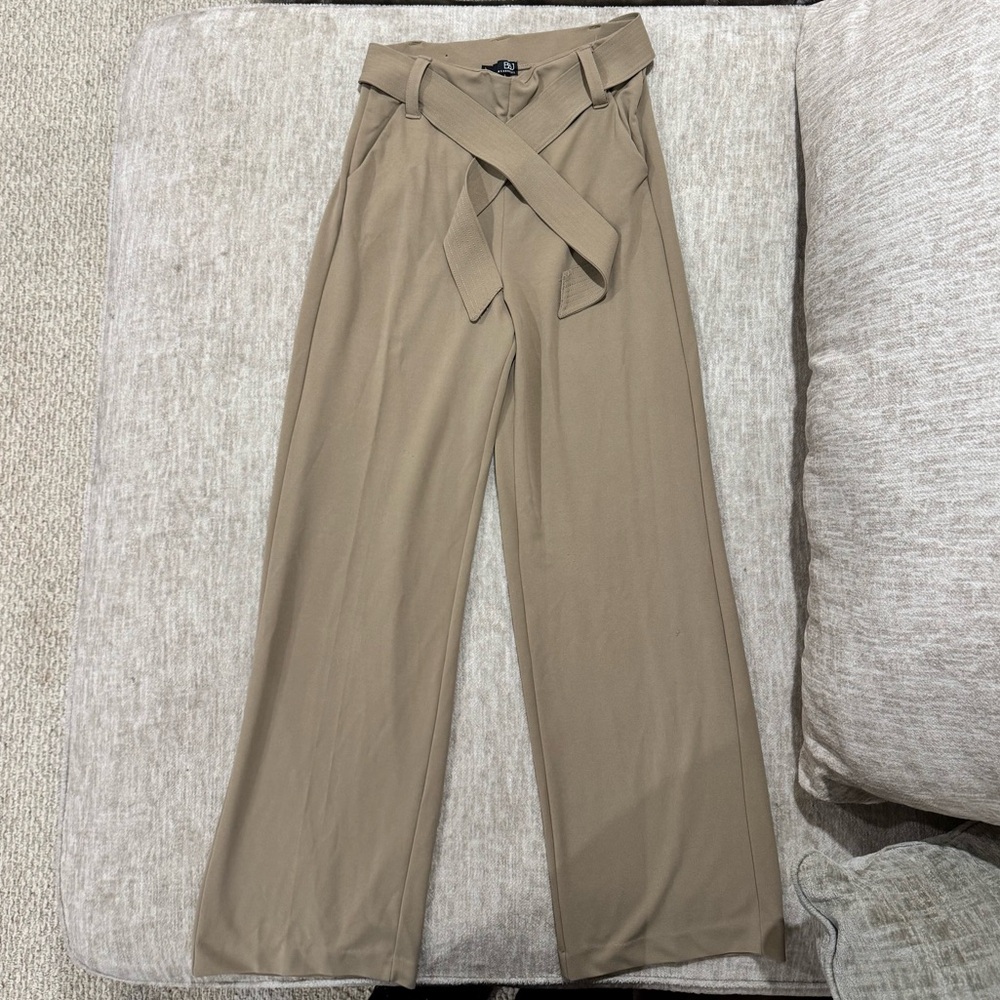 Chic Wide Leg Tan Pants